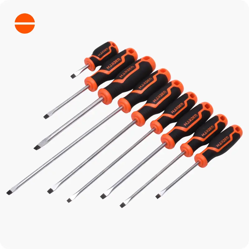 HARDEN Slotted Screwdriver | Soft Handle | CrV6150