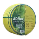 ADFlex Garden yellow hose, made in Italy, durable 3-layer design with a 15-year warranty for gardening.