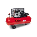 Tomax Fiac professional air compressor, red tank with black motor, ideal for industrial and workshop use.