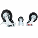 BLACK RUBBER CASTER WHEEL ADH15