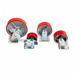 RED PU CASTER WHEEL