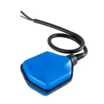 Blue float switch with cable, designed for automatic liquid level control in water tanks and pumps.