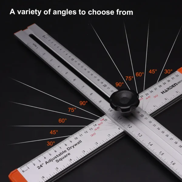 24″ Adjustable T-Shaped Square Ruler | Aluminum Alloy Tool - Damam Hardware