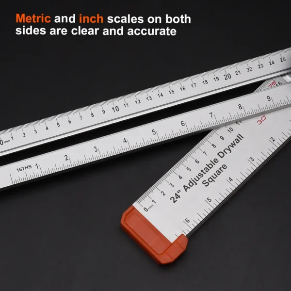 24″ Adjustable T-Shaped Square Ruler | Aluminum Alloy Tool - Damam Hardware