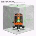 green 5 line laser level 3 - damam hardware