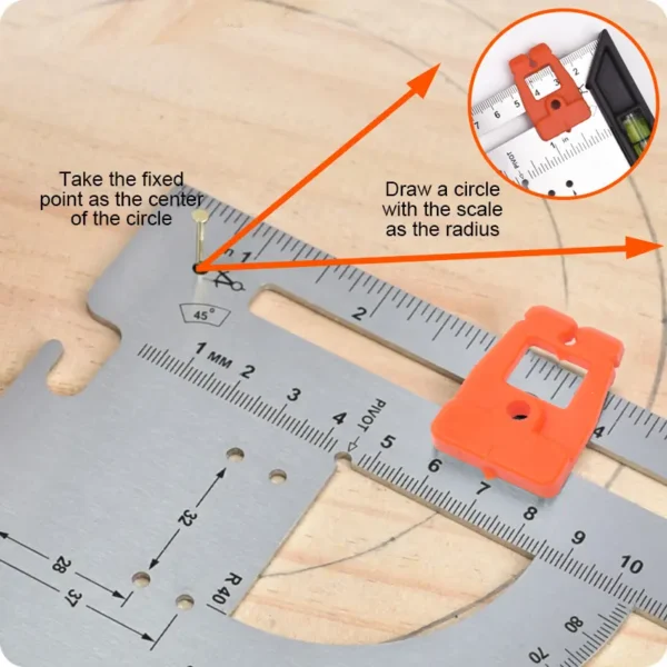 12″ Multi-Purpose Triangle Square | 300mm Adjustable Tool - Damam Hardware
