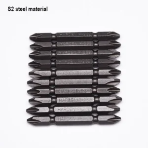 10Pcs S2 Screwdriver Bit Set – PH2 x 65mm | Hardened HRC 58-62 Precision Tools