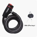 Durable Bicycle Lock with Zinc Alloy Cylinder | 1m Cable - Image 3
