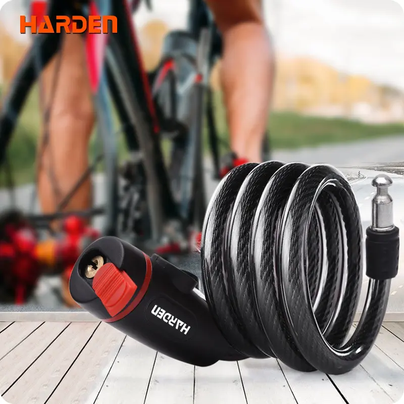 bicycle lock with PVC wire rope bicycle lock with PVC wire rope