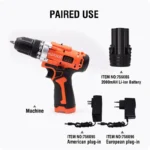 12V Cordless Drill with 25Nm Torque | Fast 1.6h Charge - Image 8