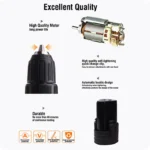 12V Cordless Drill with 25Nm Torque | Fast 1.6h Charge - Image 9