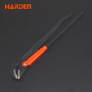 45° Bent Nose Pipe Wrench | 1"–2" Heavy-Duty Tools