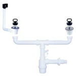 PVC BOTTLE TRAP DOUBLE, SS COVER, BRASS LINK CHAIN EURONA