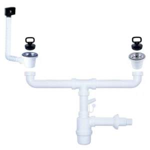 PVC BOTTLE TRAP DOUBLE, SS COVER, BRASS LINK CHAIN EURONA