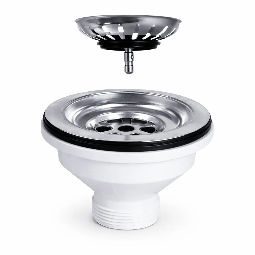 EURONA Stainless Steel Basket Waste 1.5" – Durable Sink Drain