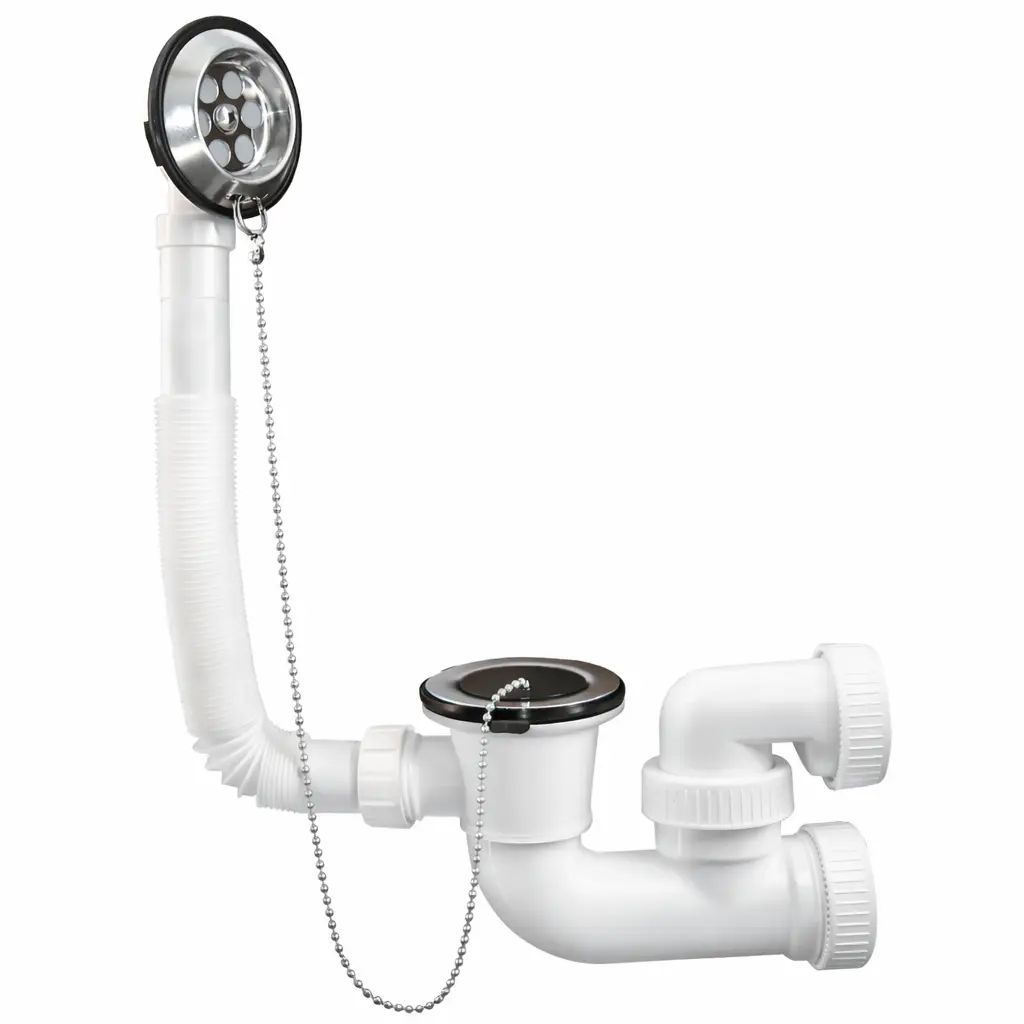 Maryplast Bathtub Drain Kit MARY-BTOF01 | Italian Overflow Siphon with Odour Trap
