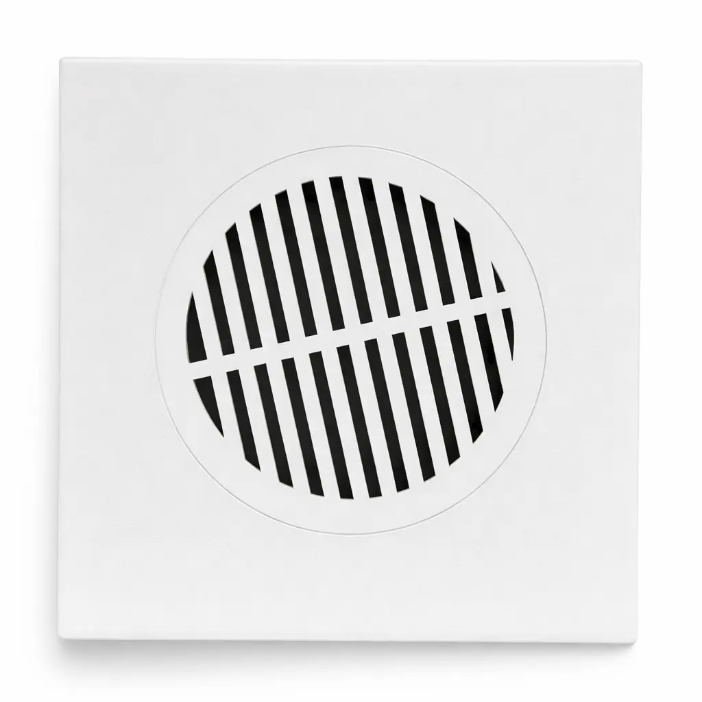 Eurona 15x15 PVC Floor Drain Cover – 2PCS White