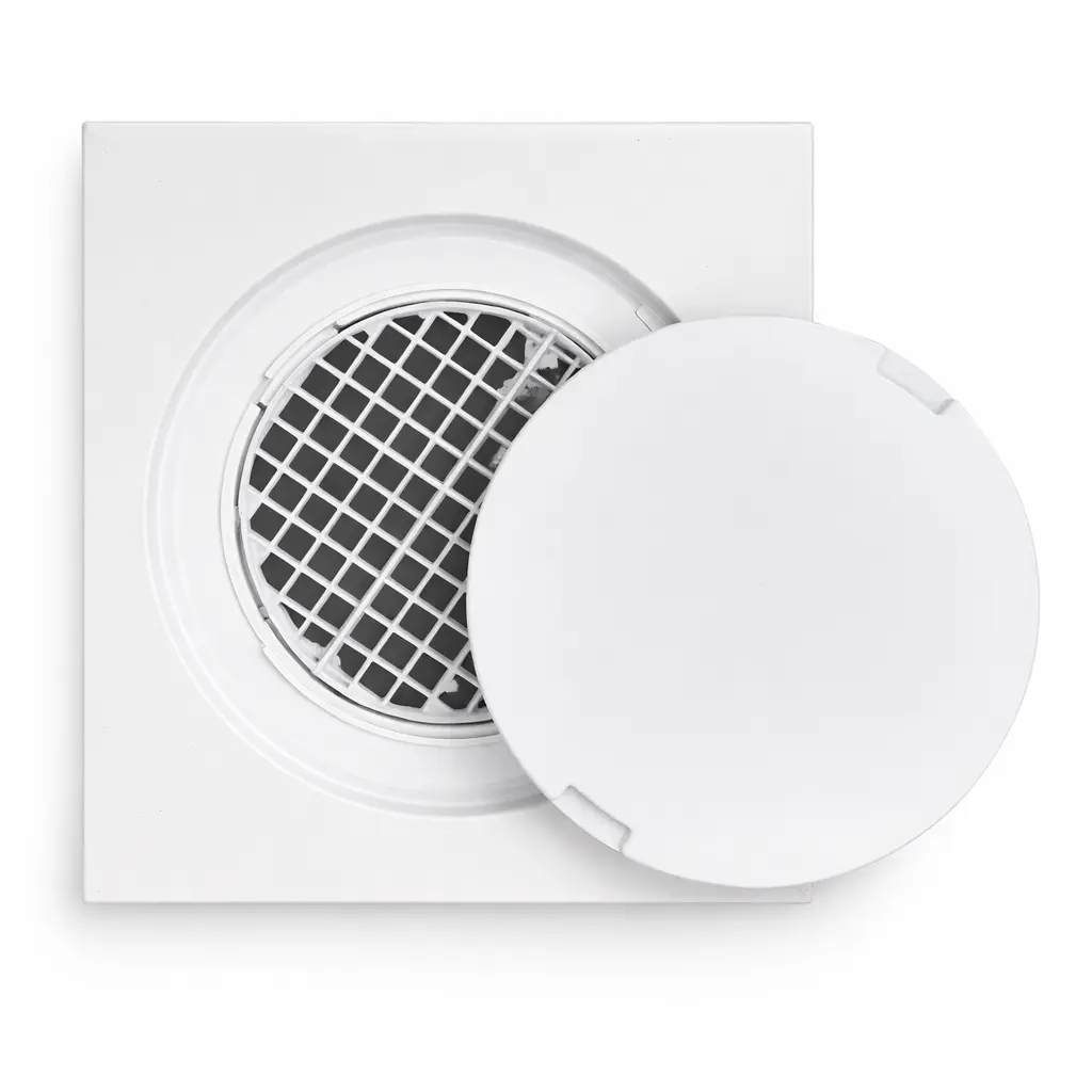 Eurona PVC Floor Trap Cover 15x15cm 3PCS White