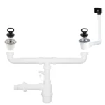 PVC Bottle Trap Universal 1-1/2ʺ with Double SS Waste & Overflow