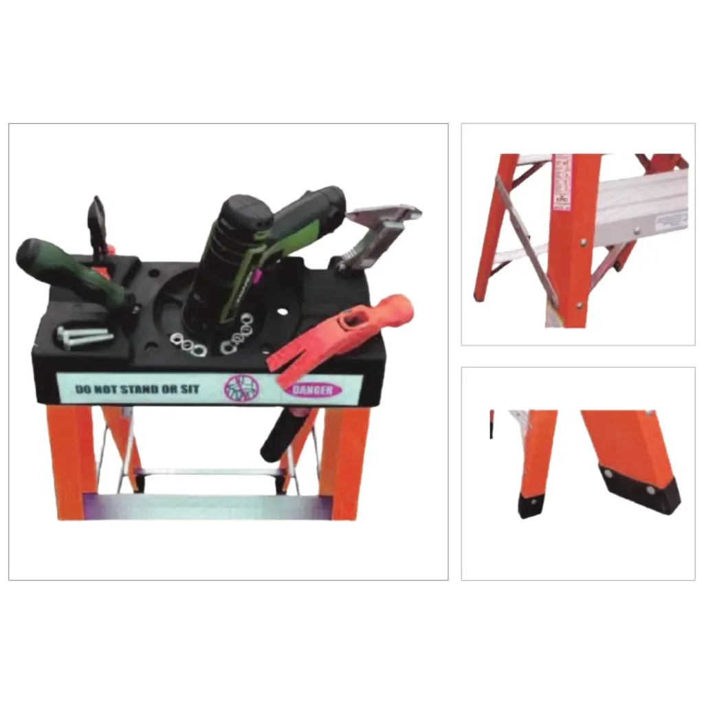 EMC Fiberglass A-Type Ladder | EHFGL Orange | UAE