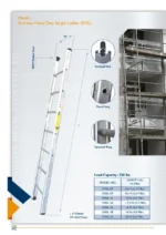 EMC Heavy Duty Aluminium Straight Ladder | EHSL 7-23 Steps UAE
