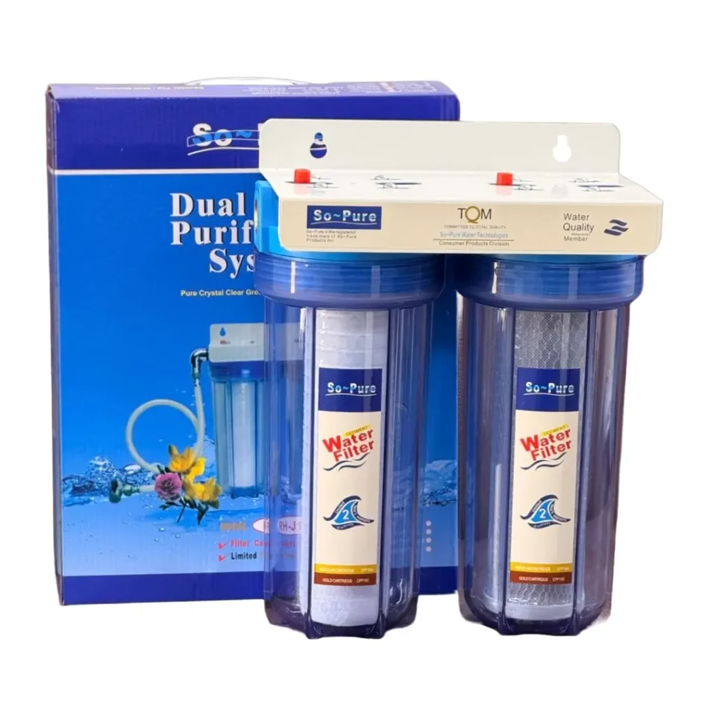 Double Water Filter 10" | Cuno Foam Candle | So-Pure RH-J12