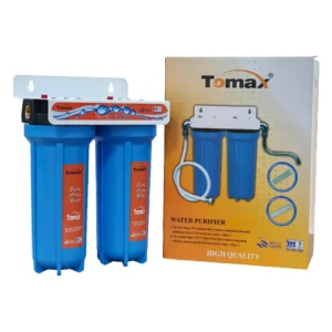 DOUBLE WATER FILTER 10″ TOMAX | BLUE BOTTLE | CUNO & CARBON CANDLE