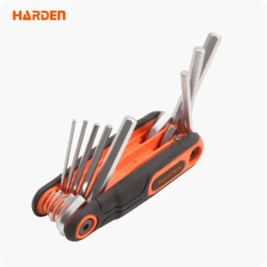 HARDEN 8-in-1 Folding Hex Key | Cr-V Steel | 1.5-8mm | Pro