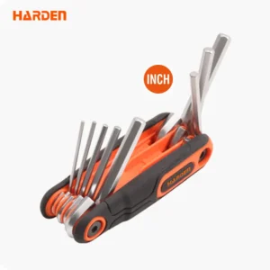 HARDEN 8-in-1 Folding SAE Hex Key Set | Cr-V Steel | Pro