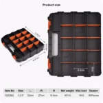 12.5" Double-Sided Plastic Organizer | PP Box | Storage - Image 3