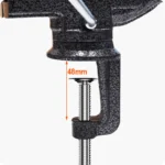HARDEN Mini Bench Vice 70mm | Swivel Base | Cast Iron - Image 5
