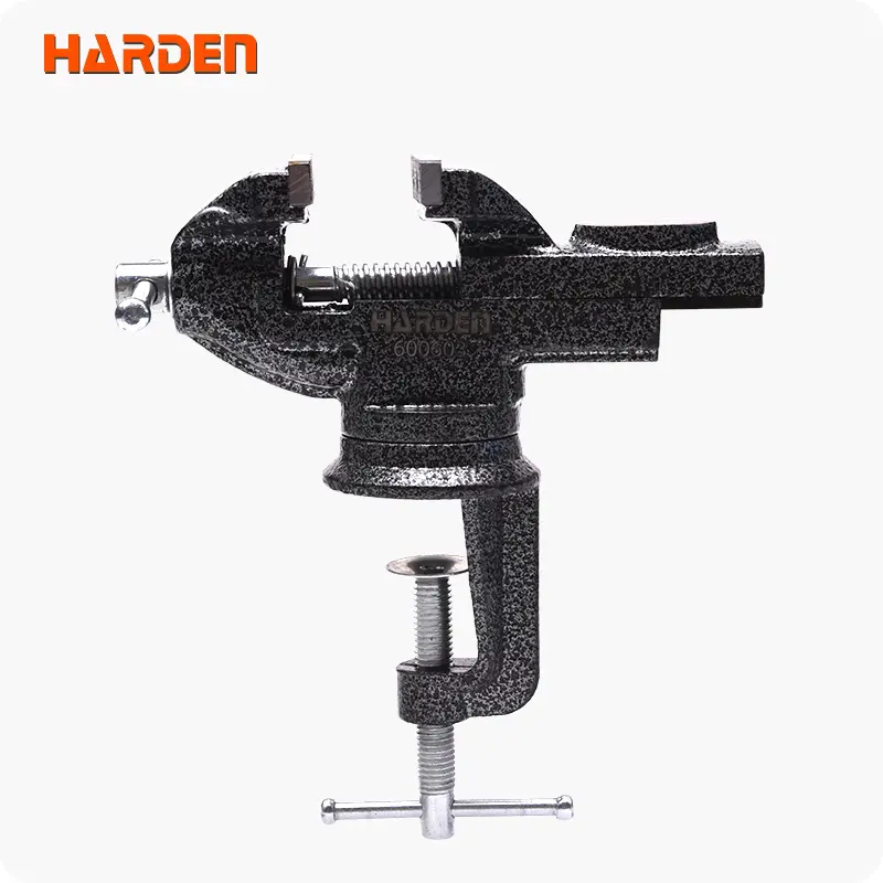 HARDEN Mini Bench Vice 70mm | Swivel Base | Cast Iron