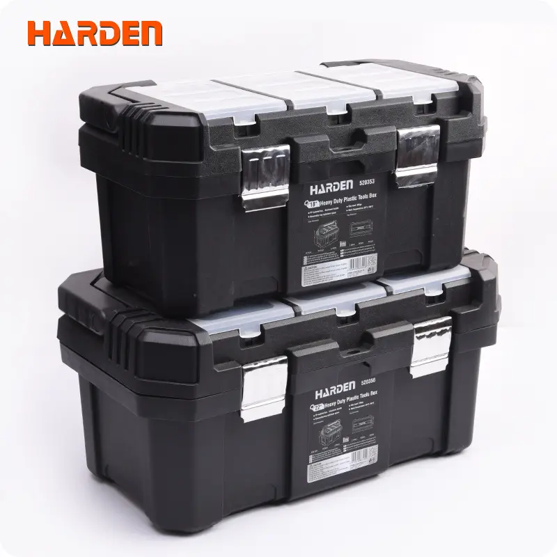 HARDEN PLASTIC TOOL BOX HEAVY DUTY BLACK 18 & 22 INCH