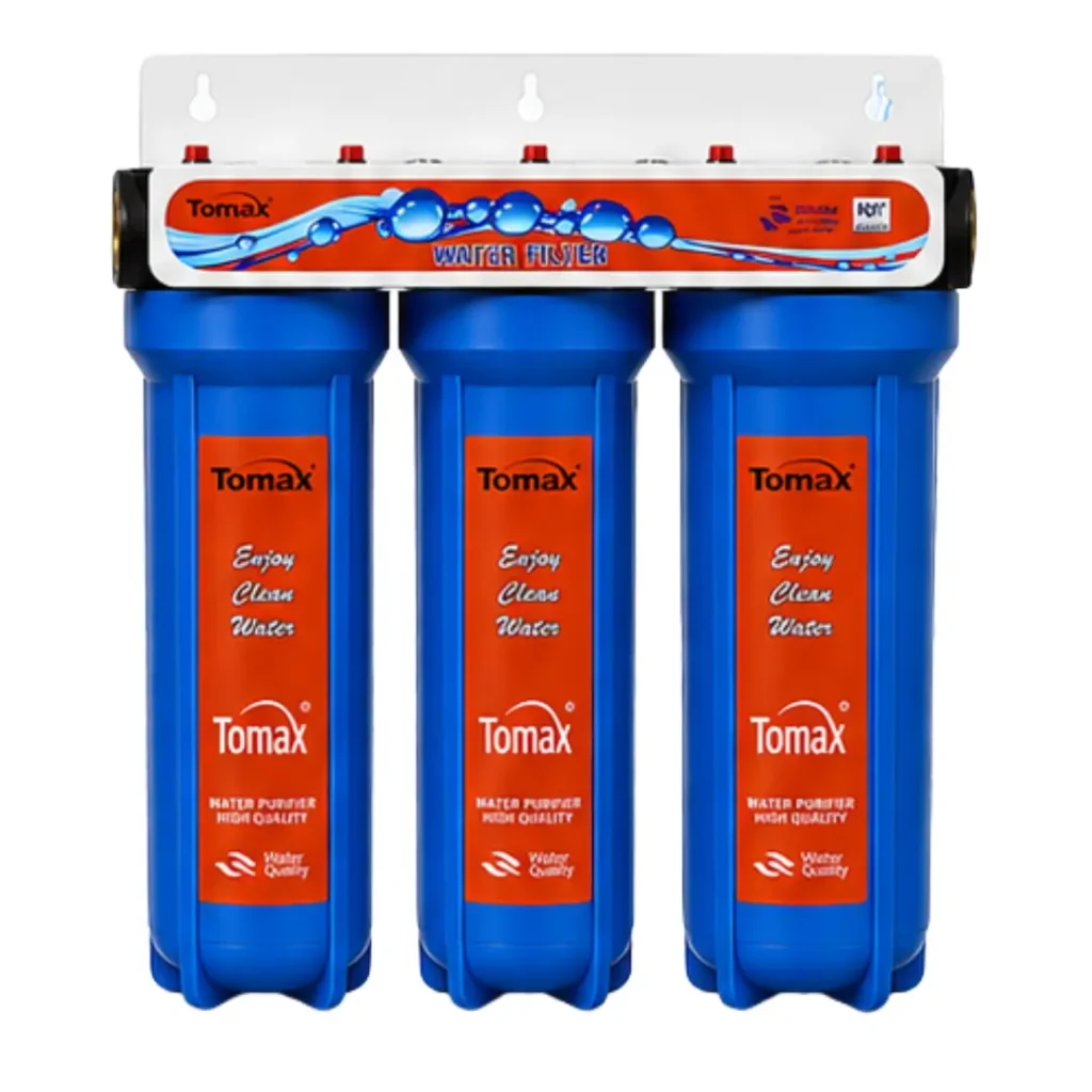 Triple Water Filter 10" Blue Bottle Tomax | Cuno | Carbon