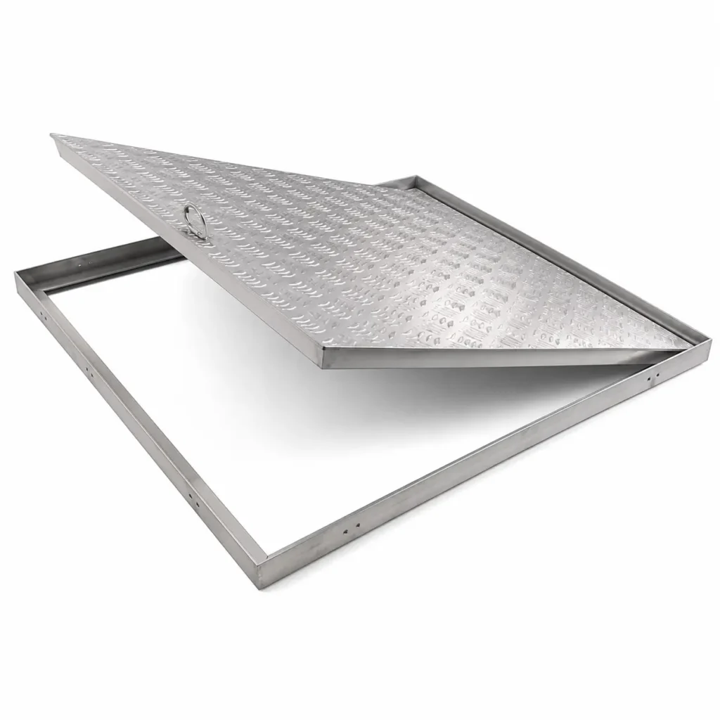 EMC Aluminium Manhole Cover | Hinged Type | 8 Sizes | Access