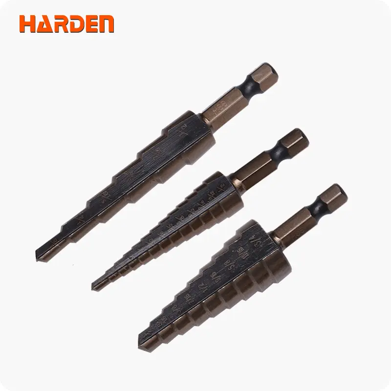 HARDEN 3PCS Step Drill Bit Set