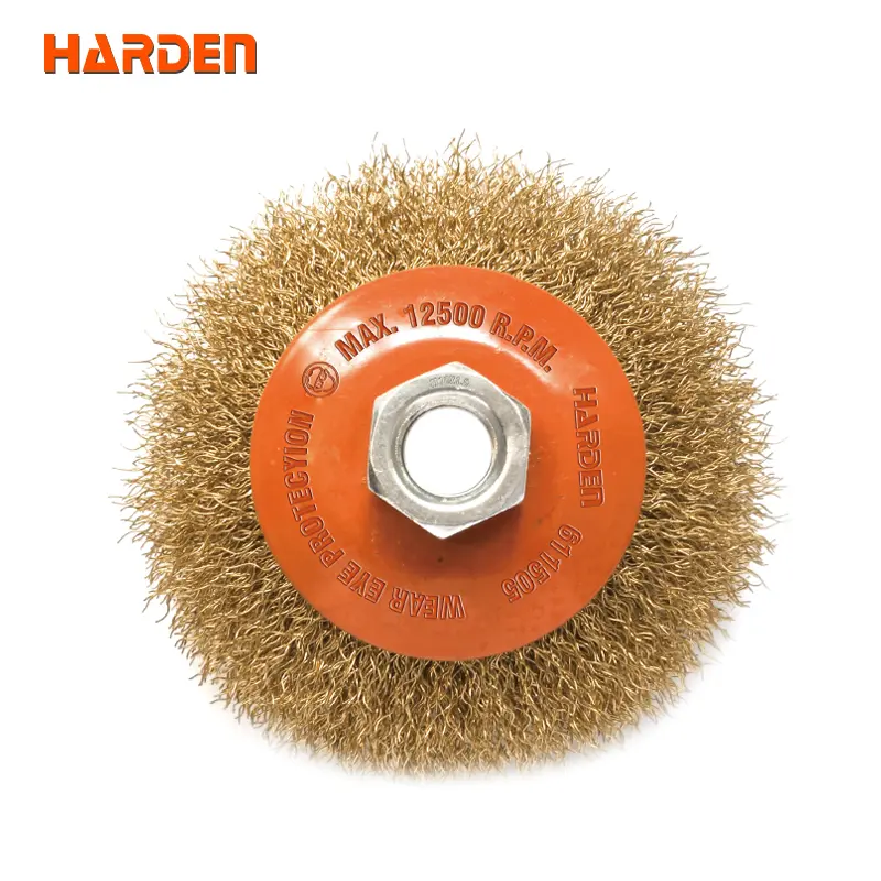 HARDEN Crimped Wire Bevel Brush 100mm | M10x1.5 | M14x2.0