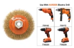 HARDEN Criped Wire Bevel Brush 100mm | M10x1.5 | M14x2.0 - Image 7
