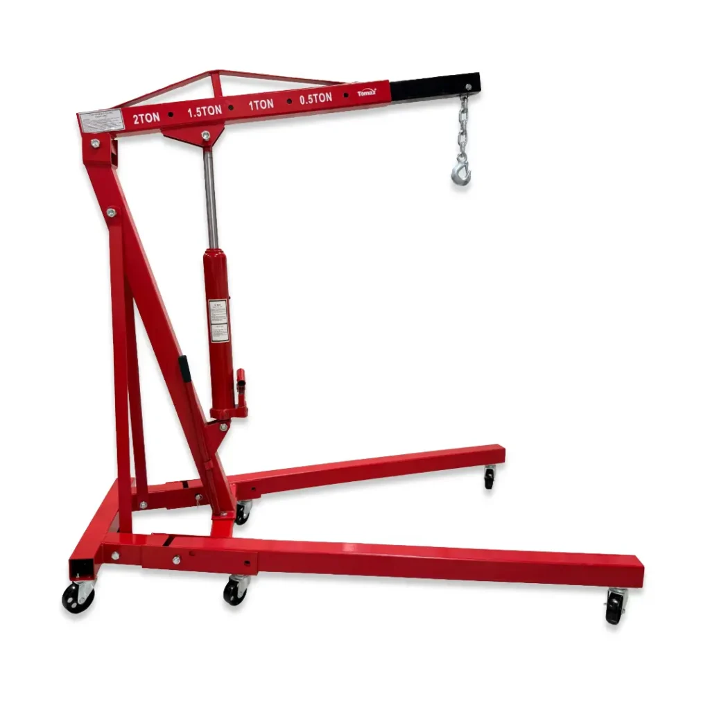 TOMAX Hydraulic Shop Crane 2 Ton | Folding Hoist | 2T