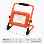 HARDEN Cordless Work Light | 20V | 50W | 5000 Lumens - Image 8