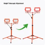 HARDEN 2-Head Tripod Stand Work Light | 50W | 10000LM | IP65 - Image 3