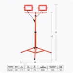 HARDEN 2-Head Tripod Stand Work Light | 50W | 10000LM | IP65 - Image 8