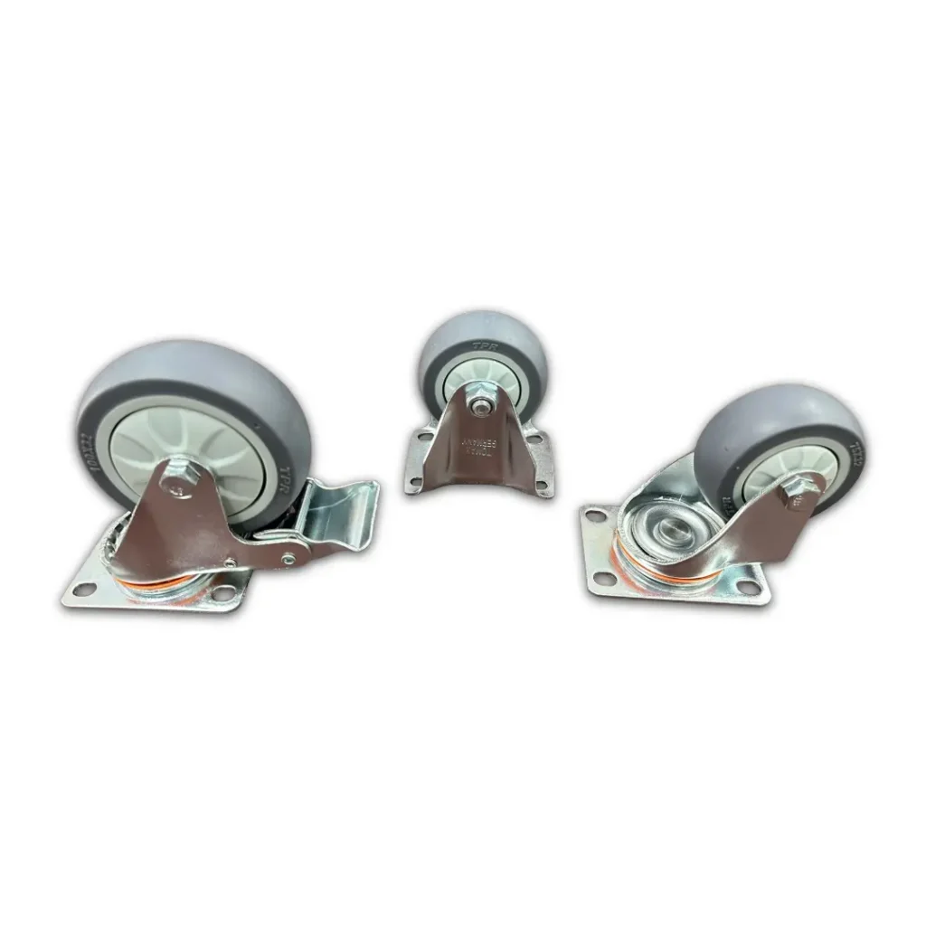 TOMAX Grey TPR Caster Wheel ADH21 | 3-Inch & 4-Inch