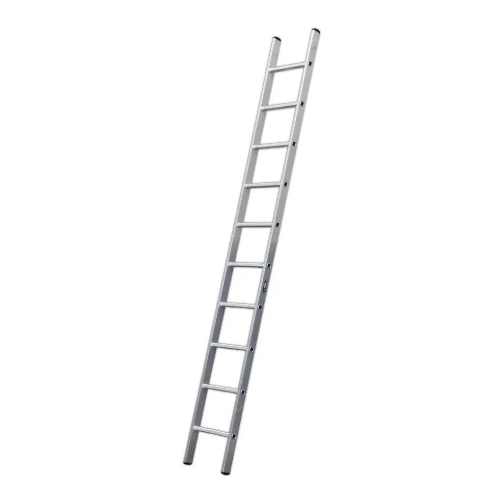 Tomax Straight Ladder | 10-21 Steps | Aluminium | Pro