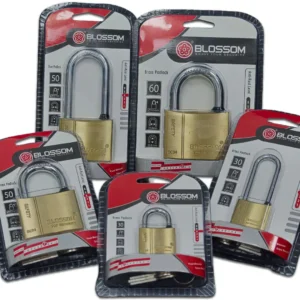 BLOSSOM Brass Padlock | 10 Sizes | Short & Long | Gold