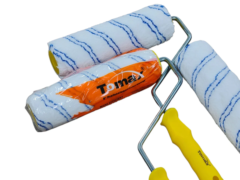 TOMAX PAINT ROLLER 9" MICRO FIBER BLUE DOUBLE LINE (EPOXY BASE)