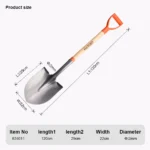 HARDEN Round Point Shovel | 1025mm | 1kg Head | 50Mn Steel - Image 9
