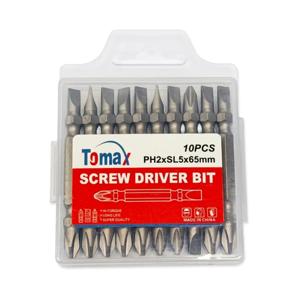 TOMAX Screwdriver Bits | PH2xSL5 | 65mm | 10PCS Pack